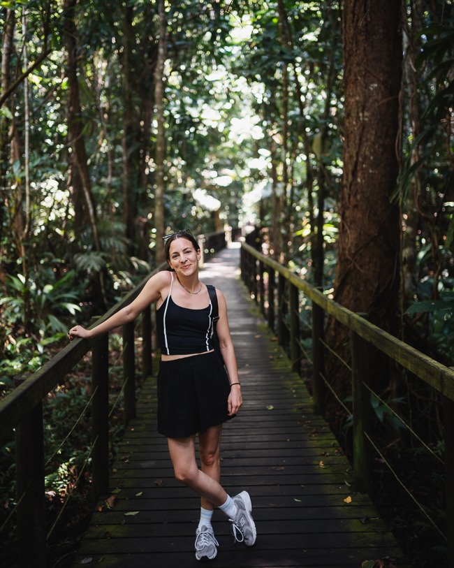 a women in the Cahuita National Park in Costa Rica