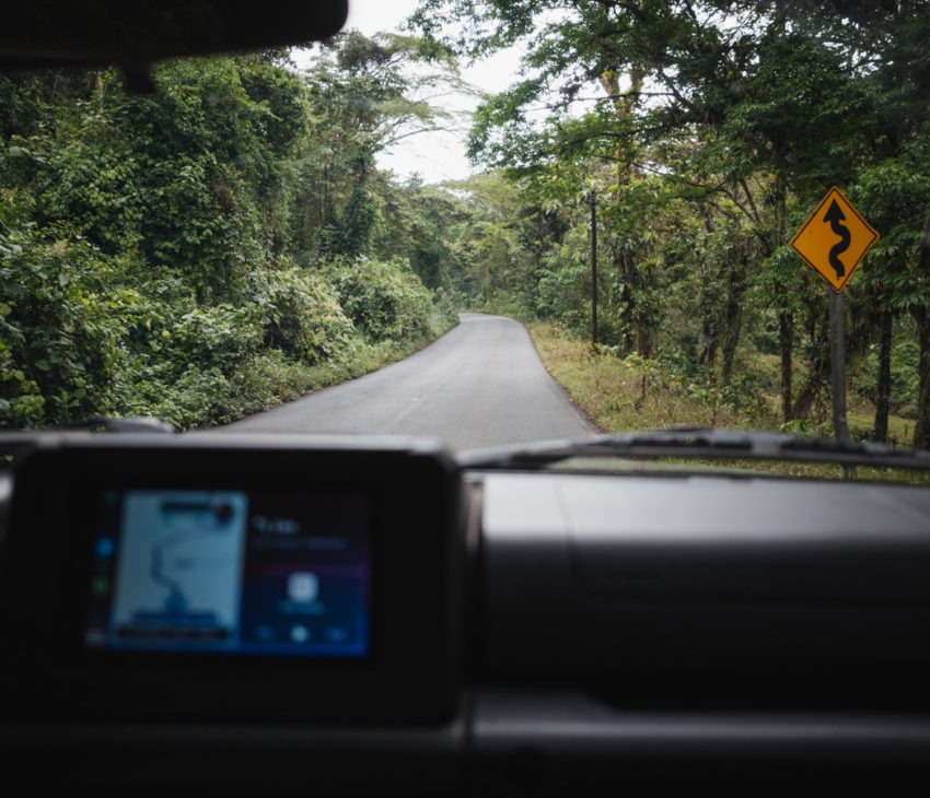 Driving car in Costa Rica