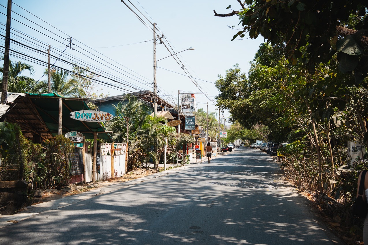 a street in Santa Teresa, Costa Rica