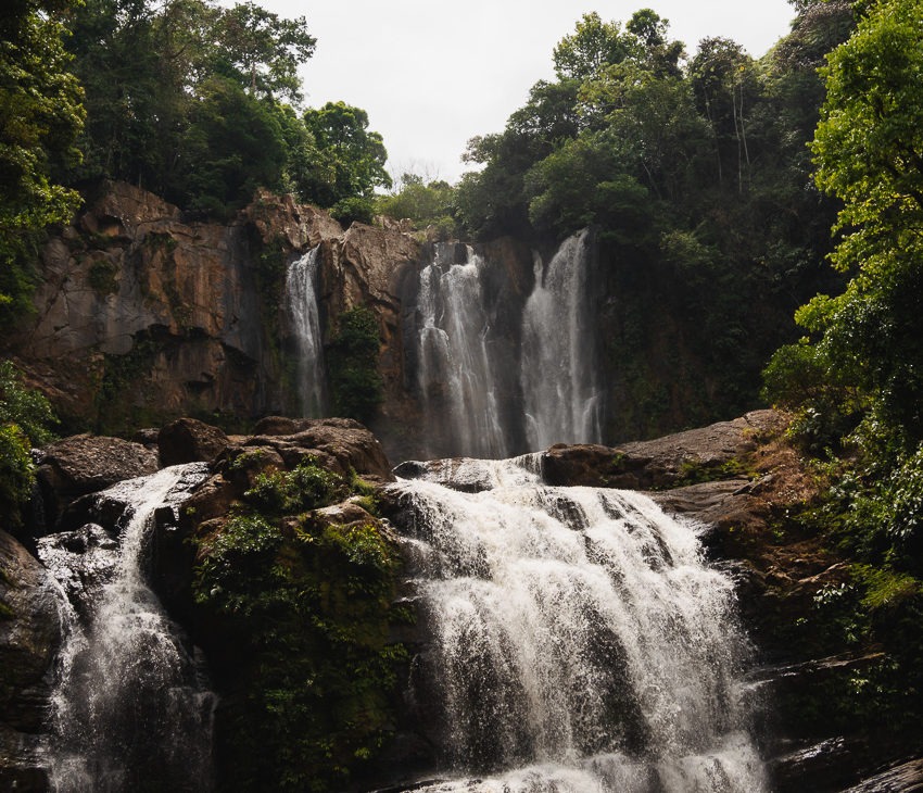 a waterfall in Uvita, Costa Rica