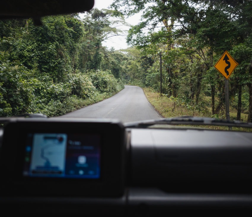 Autosicht von einer Straße in Costa Rica