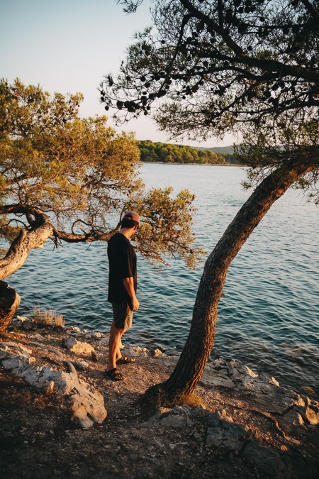 
Young man at the St. Ante sea channel in Šibenik