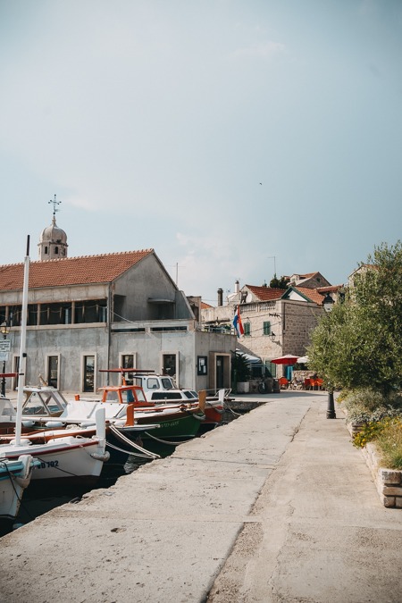 The harbor in Prvić Luka, Croatia