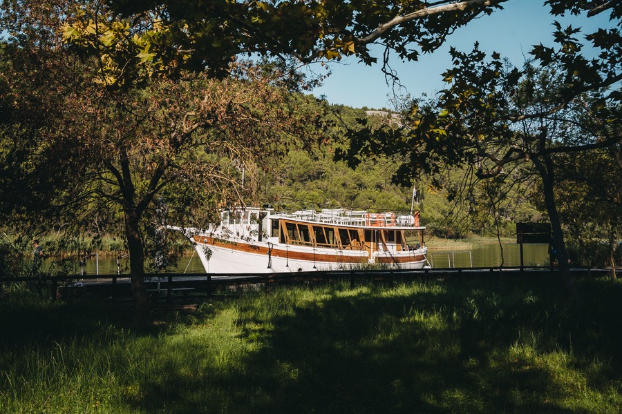 
A ferry at the entrance of Krka National Park