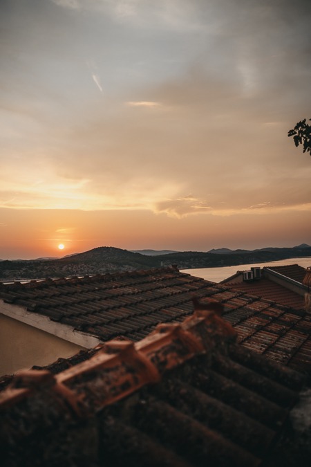 Sunset over Šibenik