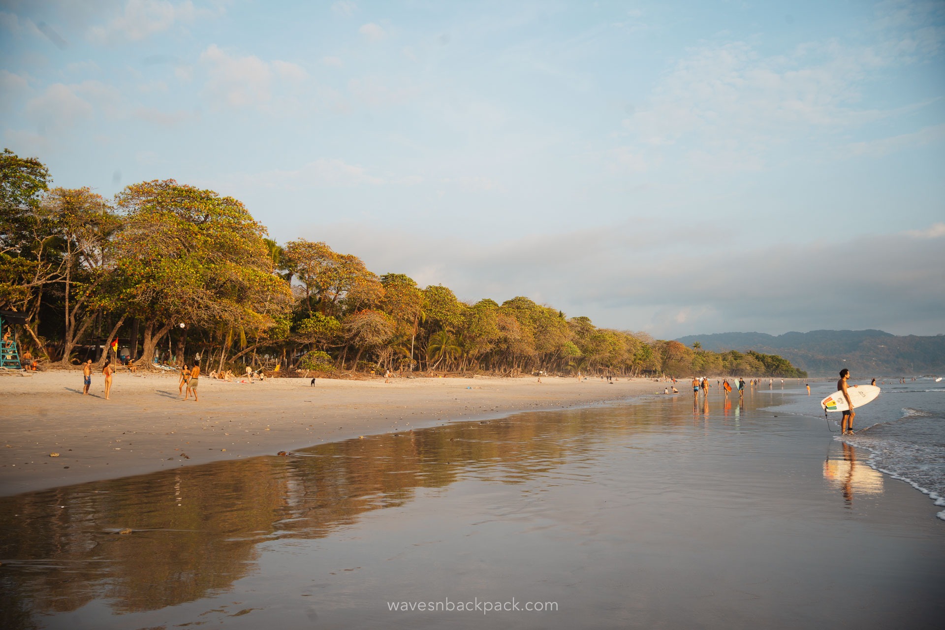 Costa Rica Beach while golden hour